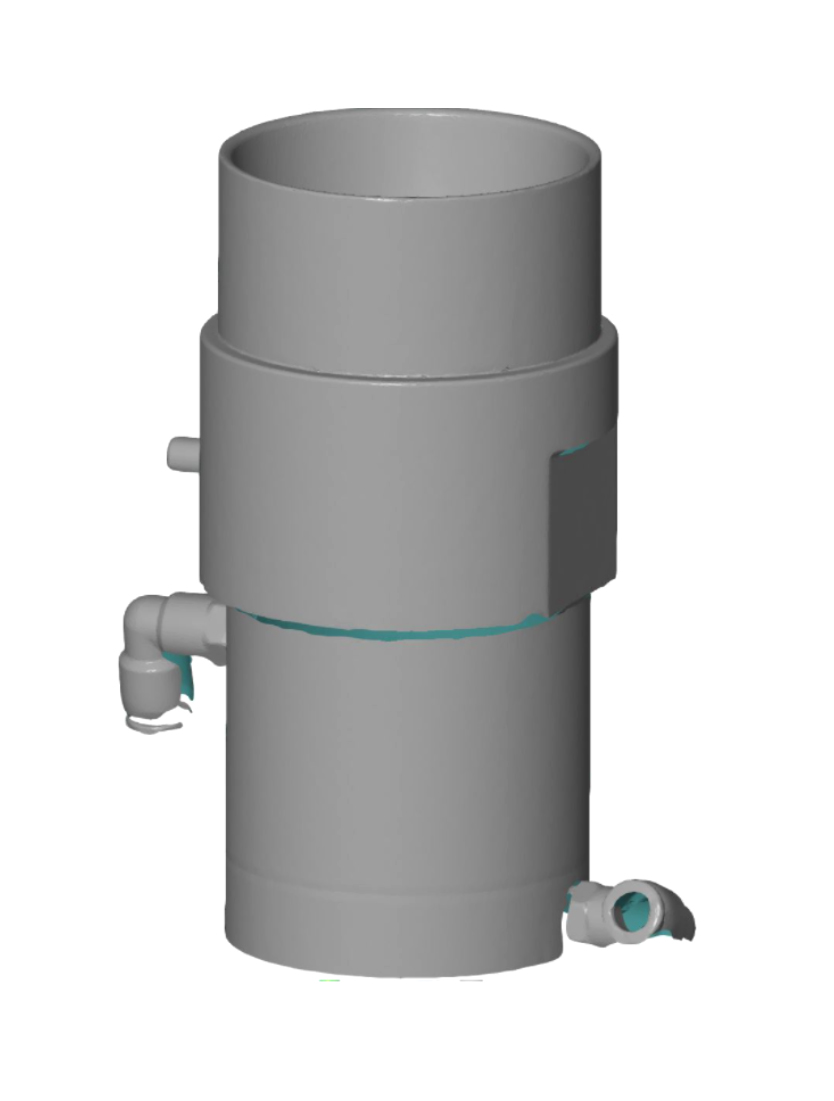 Figure 2 – Simple data mesh of cylindrical object Figure 2 – Simple data mesh of cylindrical object