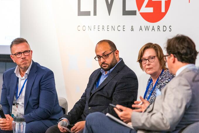 Panelists Lee Major, Chris Achillea, Fiona Payne and Alex Woods at Quality Live 2024