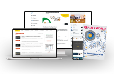 Image of CQI website and Quality World magazine Image of CQI website and Quality World magazine