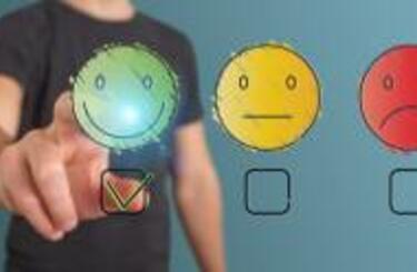 Ratings Different facial expressions for registering happiness and disatisfaction