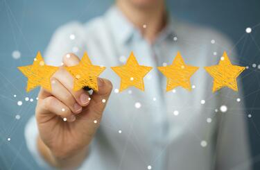 Five-star rating chart Five-star rating is the aim of quality professionals