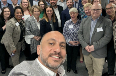 Council members 2025 Rashad Issa, Chair, CQI Board of Trustees takes a selfie with the CQI Council members