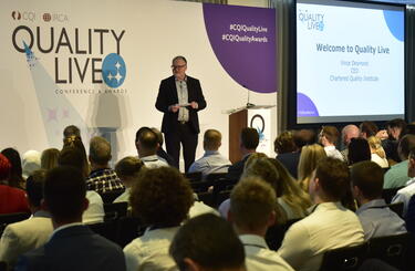 Vince Desmond, CEO, welcoming Quality Live 25 delegates
