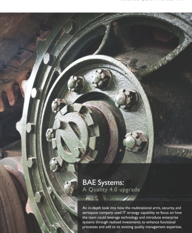 front cover of case study for bae systems cqi quality 4.0