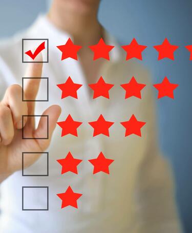 Selecting a five-star rating Star rating system