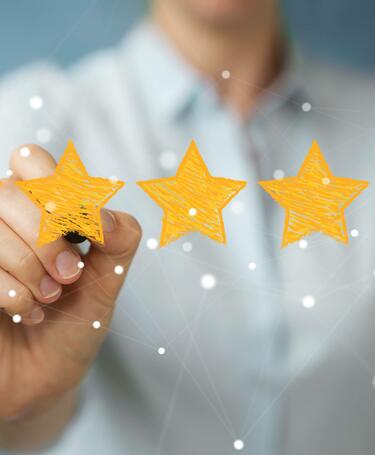 Five-star rating chart Five-star rating is the aim of quality professionals