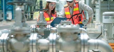Inspection being carried out on pipes