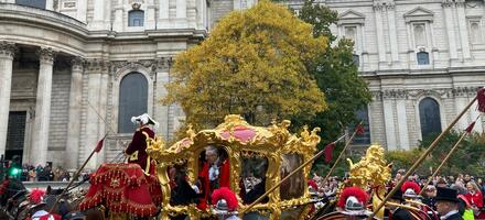 Lord Mayor's Show 2024 Alderman Alastair King, 696th Lord Mayor in the state carriage