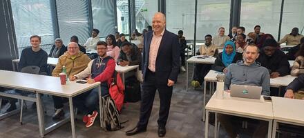 Colin Campbell CQP FCQI gives a guest lecture at Robert Gordon University
