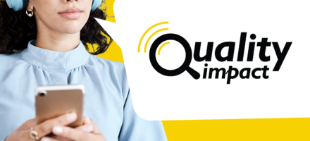 Quality impact - women listening to podcast