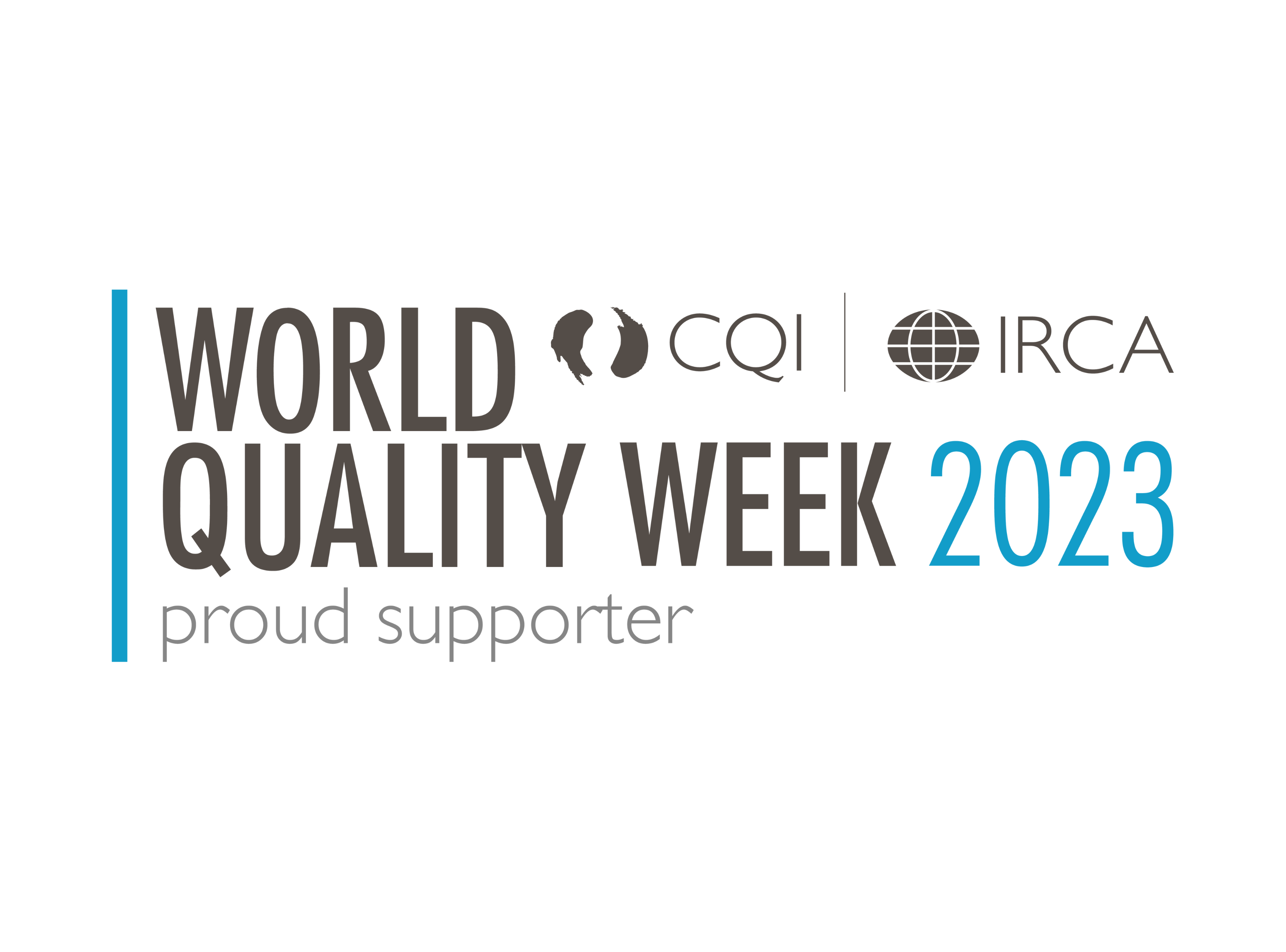 WQW2023 Proud Supporter Logo in black and blue writing 